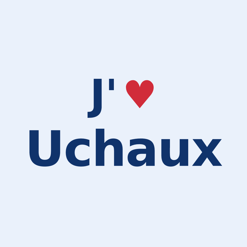 Sticker personnalisé Uchaux — design J'aime Uchaux