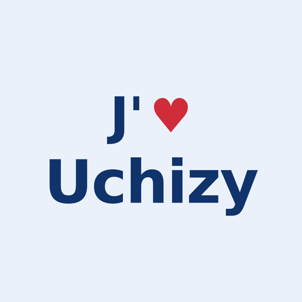 Sticker personnalisé Uchizy — design J'aime Uchizy