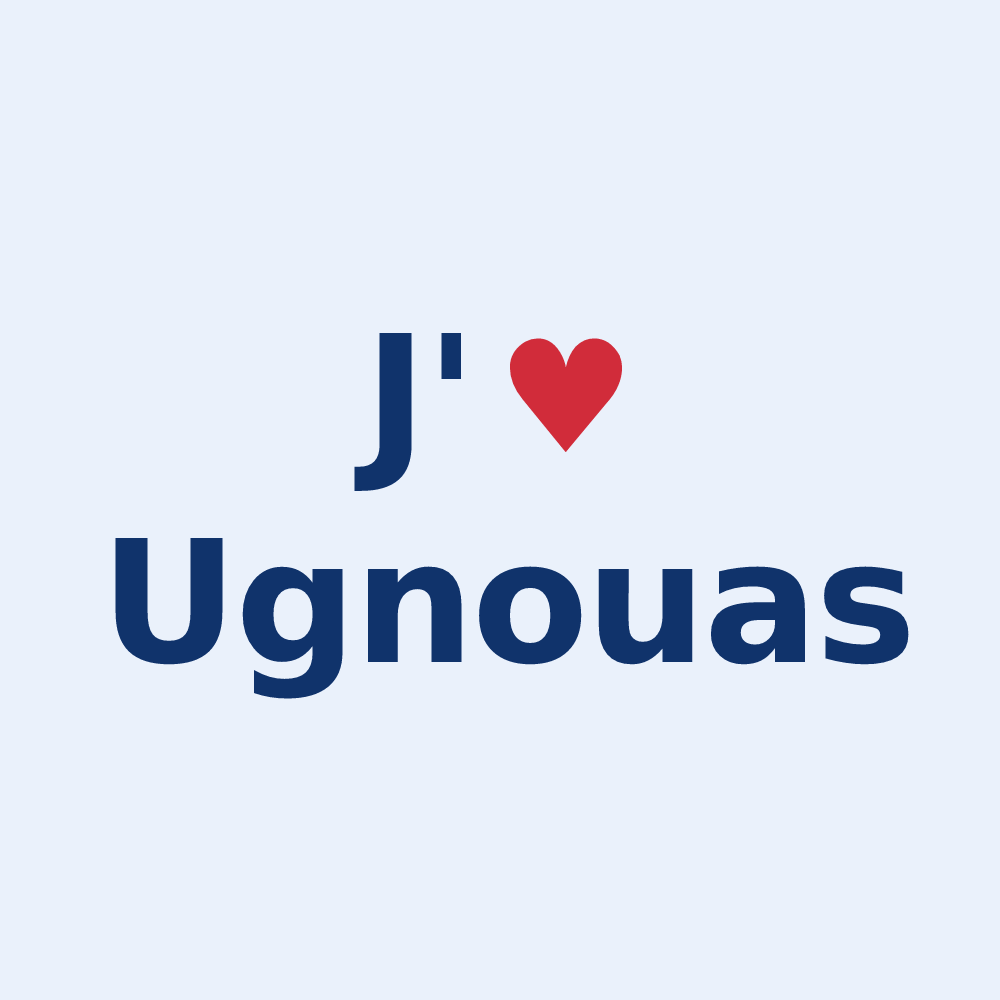 Sticker personnalisé Ugnouas — design J'aime Ugnouas