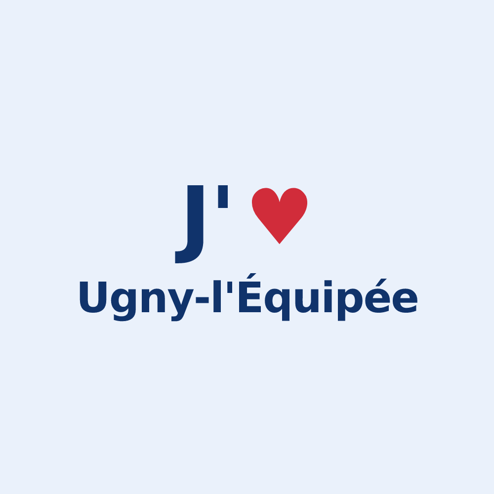 Sticker personnalisé Ugny-l'Équipée — design J'aime Ugny-l'Équipée