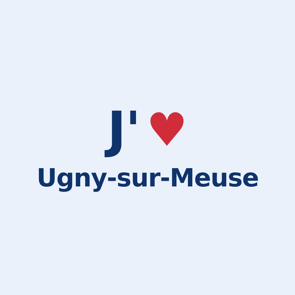 Sticker personnalisé Ugny-sur-Meuse — design J'aime Ugny-sur-Meuse