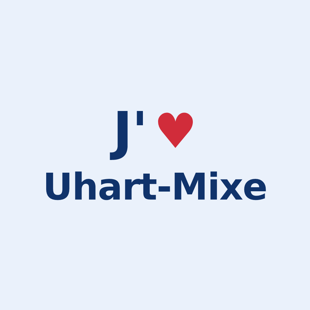 Sticker personnalisé Uhart-Mixe — design J'aime Uhart-Mixe