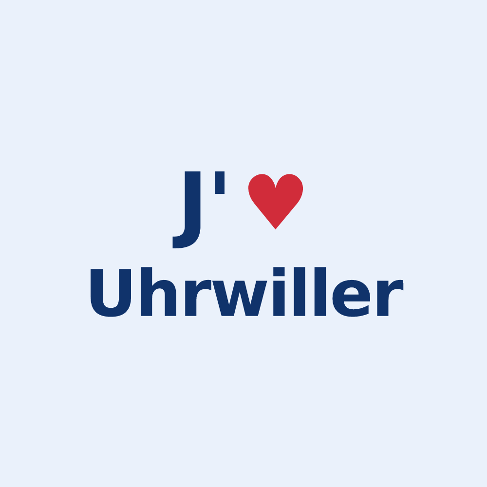 Sticker personnalisé Uhrwiller — design J'aime Uhrwiller