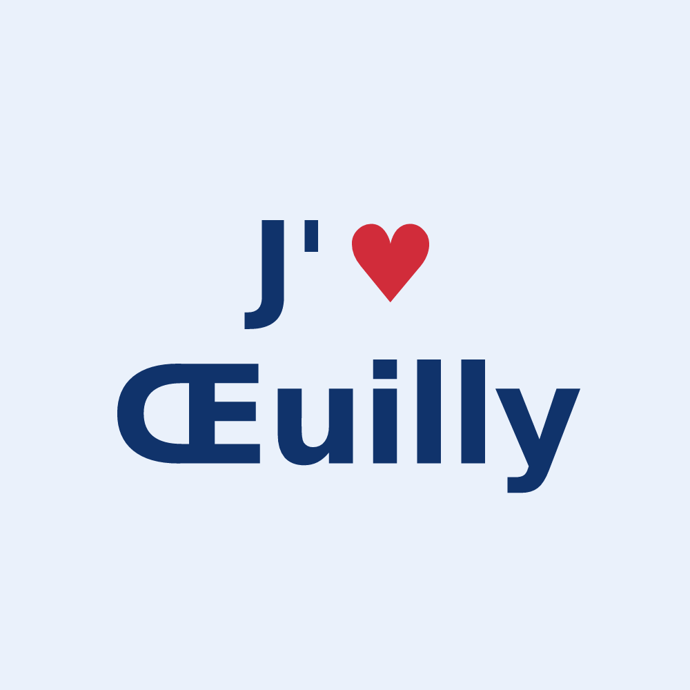 Sticker personnalisé Œuilly — design J'aime Œuilly