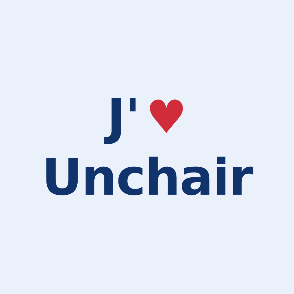 Sticker personnalisé Unchair — design J'aime Unchair