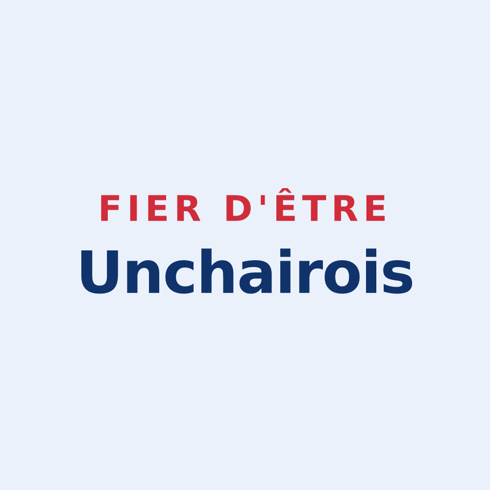 Sticker « Fier d'être Unchairois » — design pour Unchair