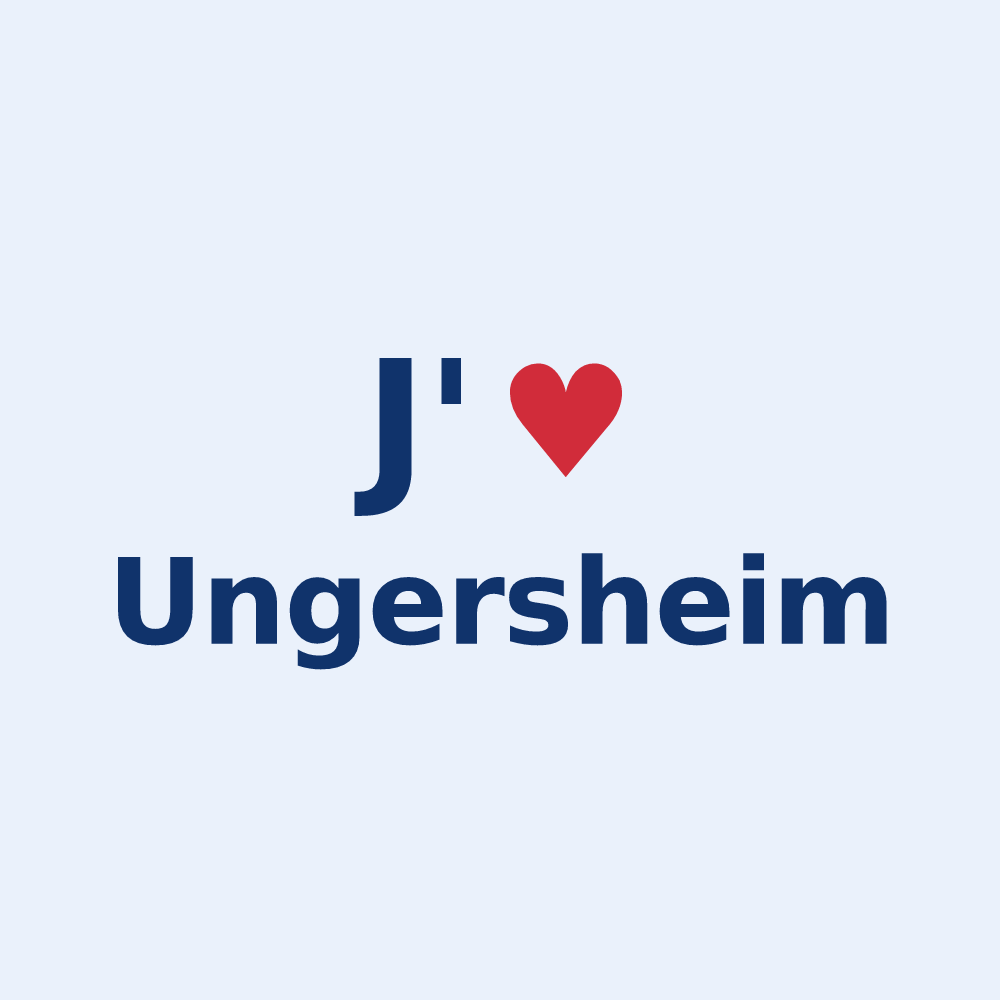 Sticker personnalisé Ungersheim — design J'aime Ungersheim