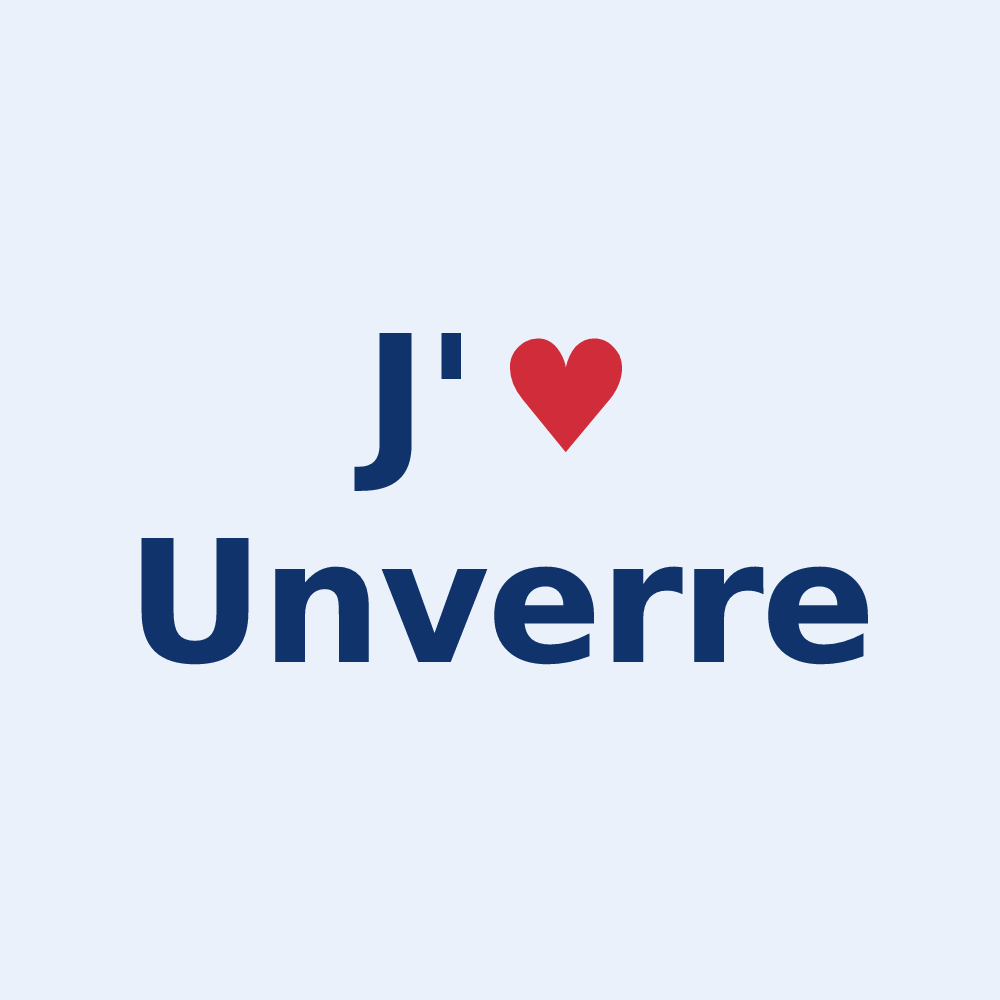 Sticker personnalisé Unverre — design J'aime Unverre