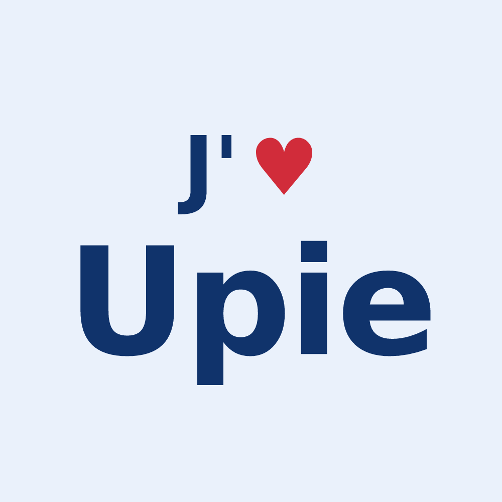 Sticker personnalisé Upie — design J'aime Upie