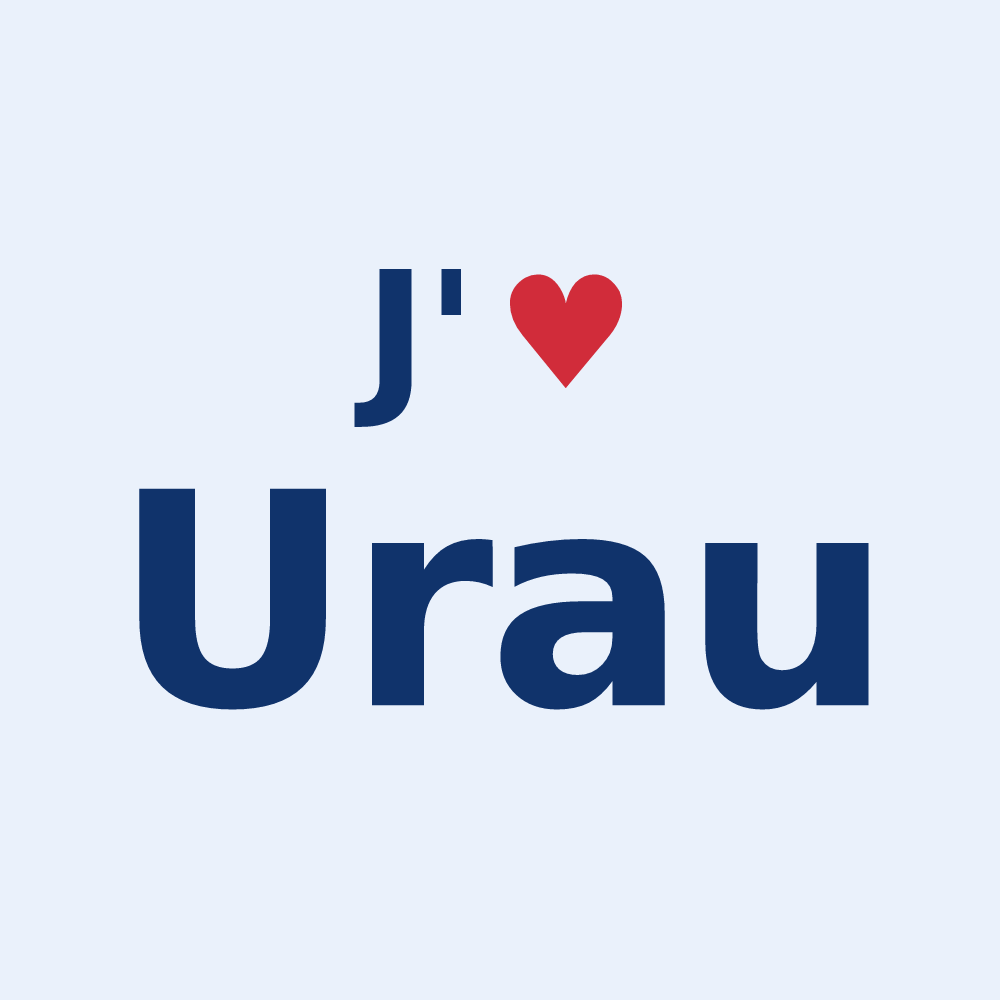 Sticker personnalisé Urau — design J'aime Urau