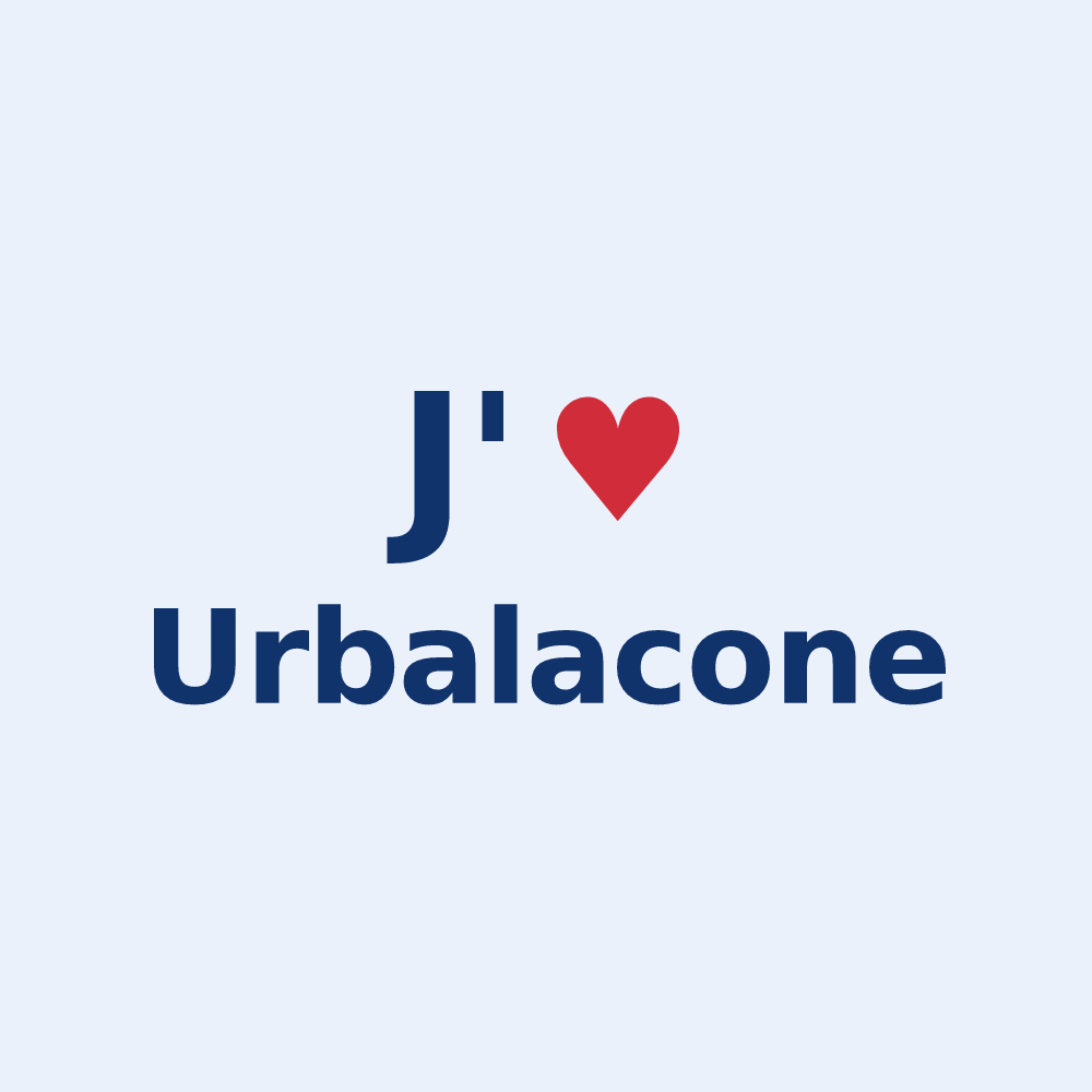 Sticker personnalisé Urbalacone — design « J'aime Urbalacone » imprimé sur le sticker