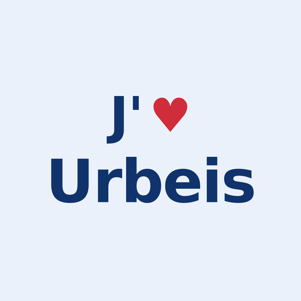 Sticker personnalisé Urbeis — design J'aime Urbeis