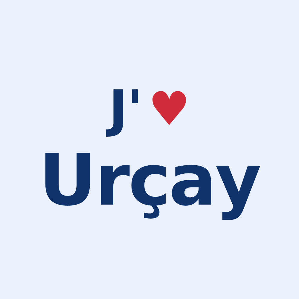 Sticker personnalisé Urçay — design J'aime Urçay