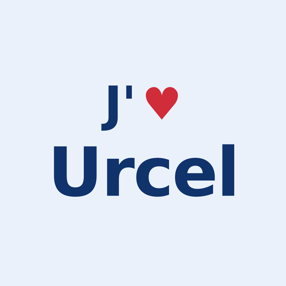 Sticker personnalisé Urcel — design J'aime Urcel