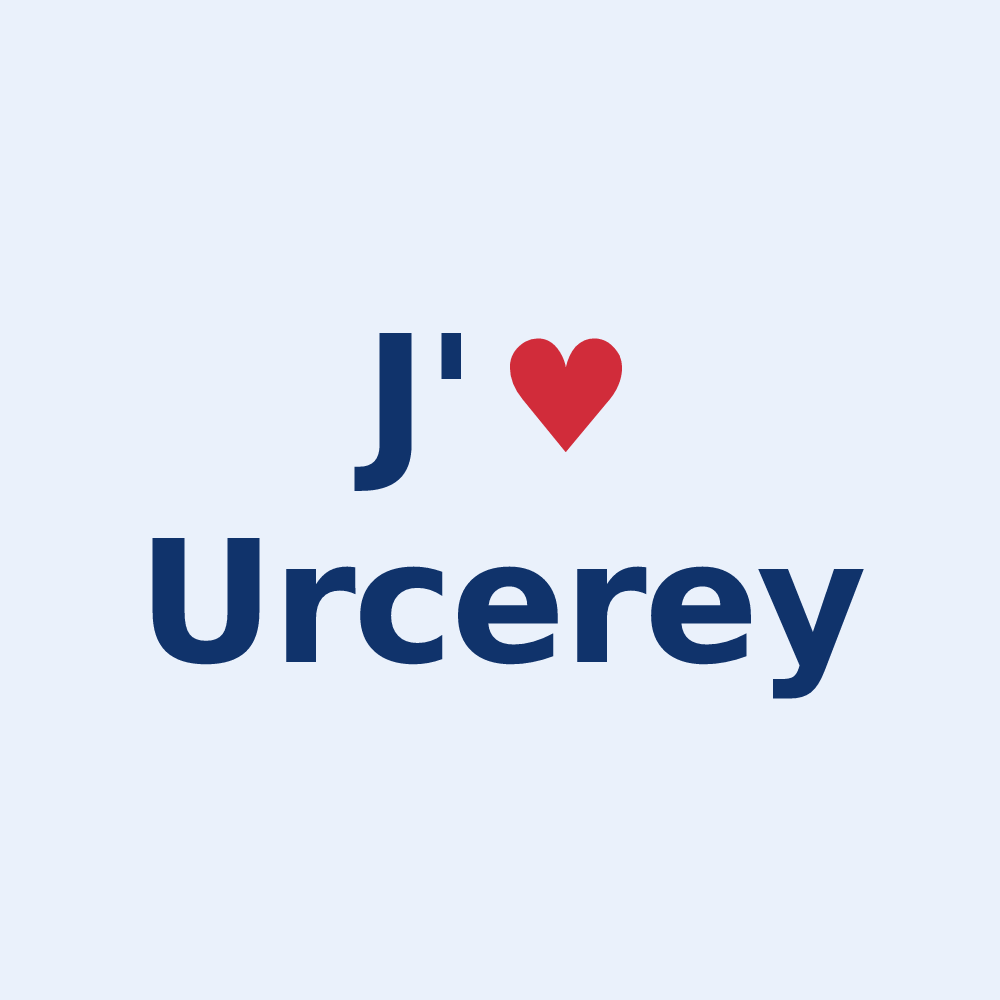 Sticker personnalisé Urcerey — design J'aime Urcerey