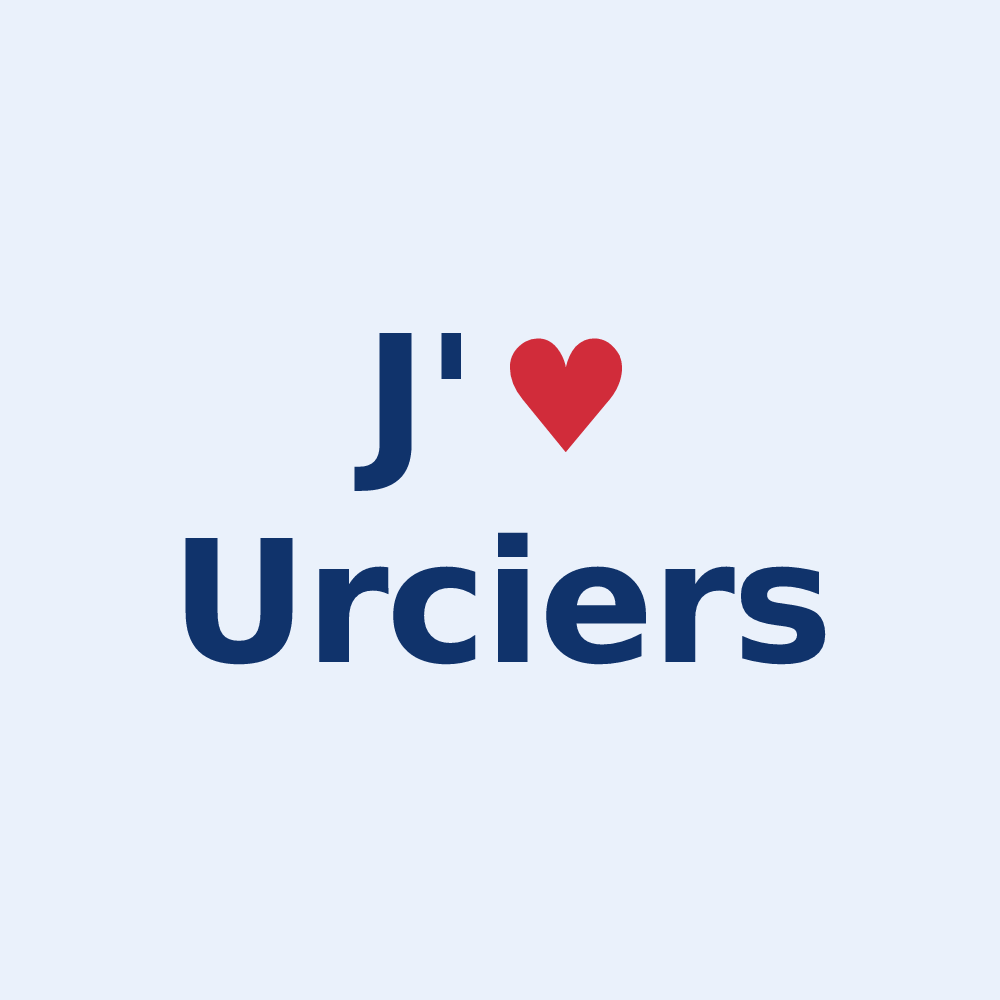 Sticker personnalisé Urciers — design J'aime Urciers