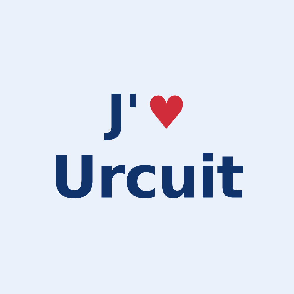 Sticker personnalisé Urcuit — design J'aime Urcuit