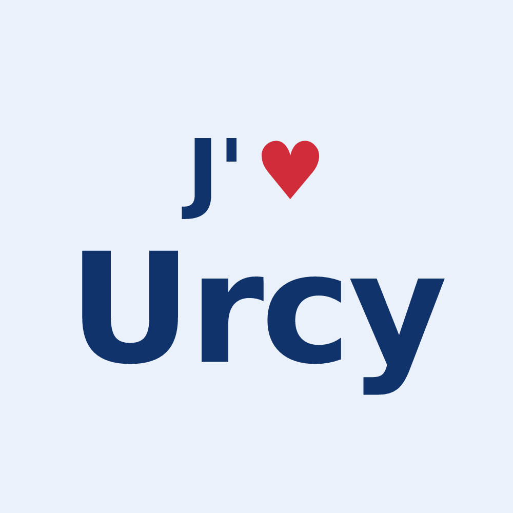 Sticker personnalisé Urcy — design J'aime Urcy