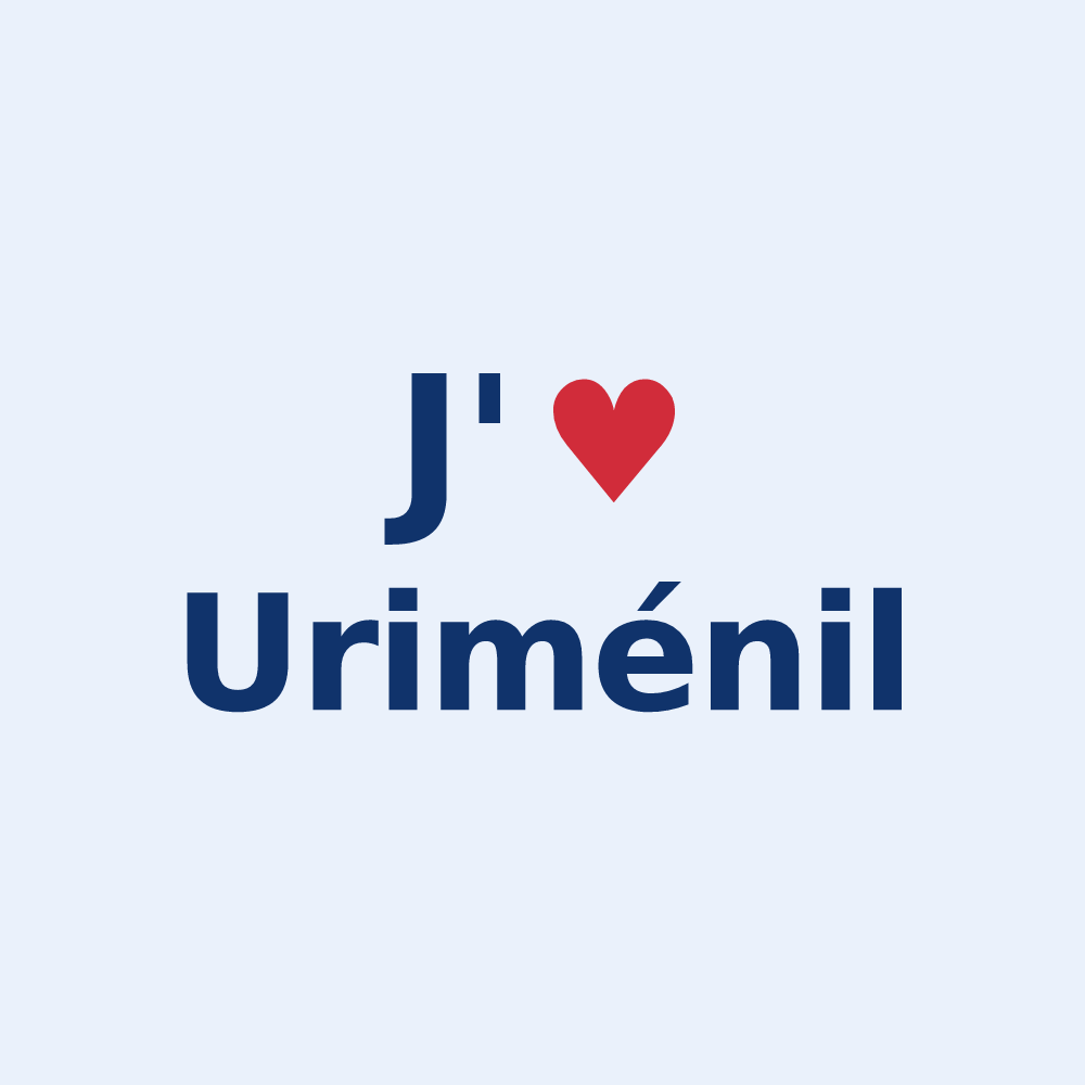 Sticker personnalisé Uriménil — design J'aime Uriménil