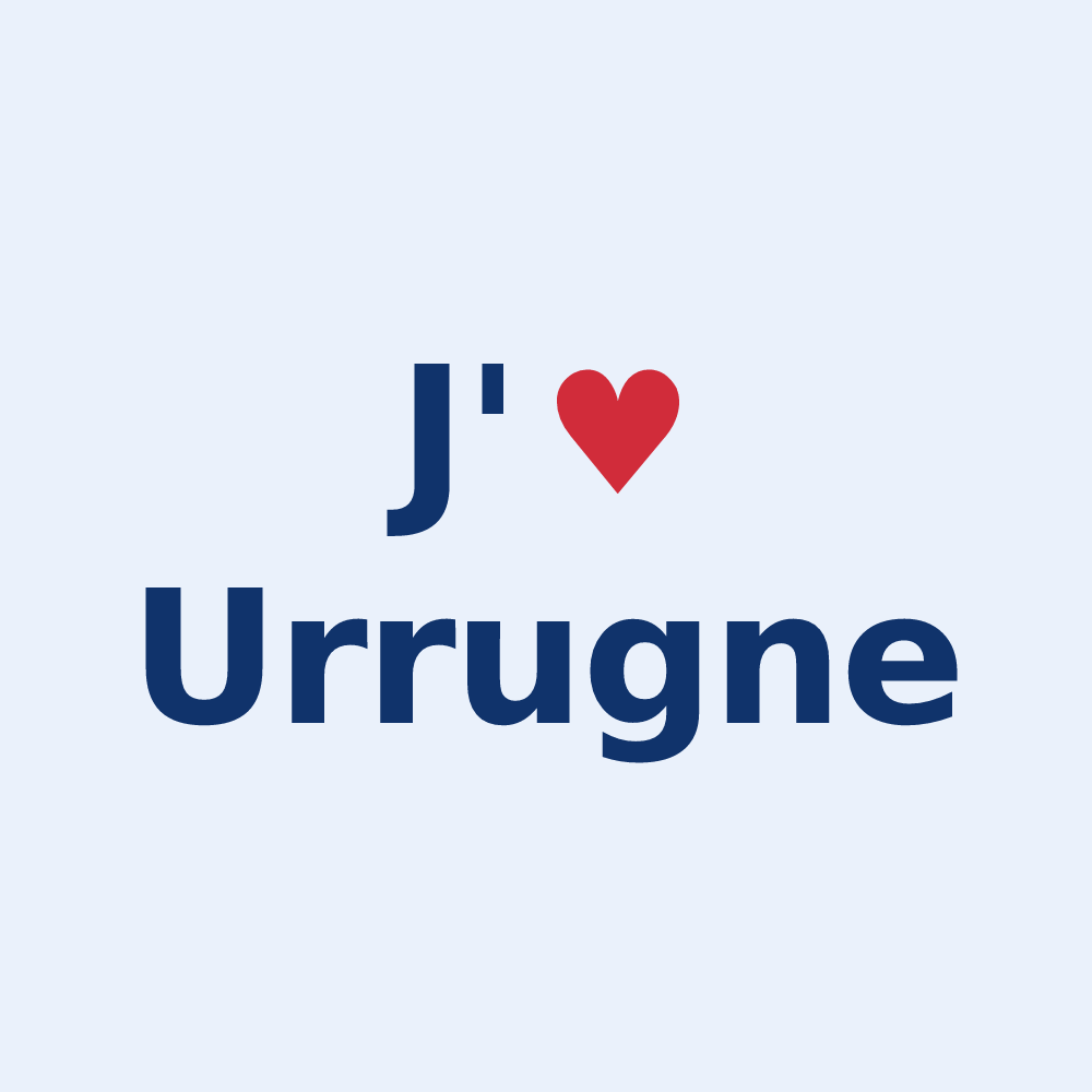 Sticker personnalisé Urrugne — design J'aime Urrugne