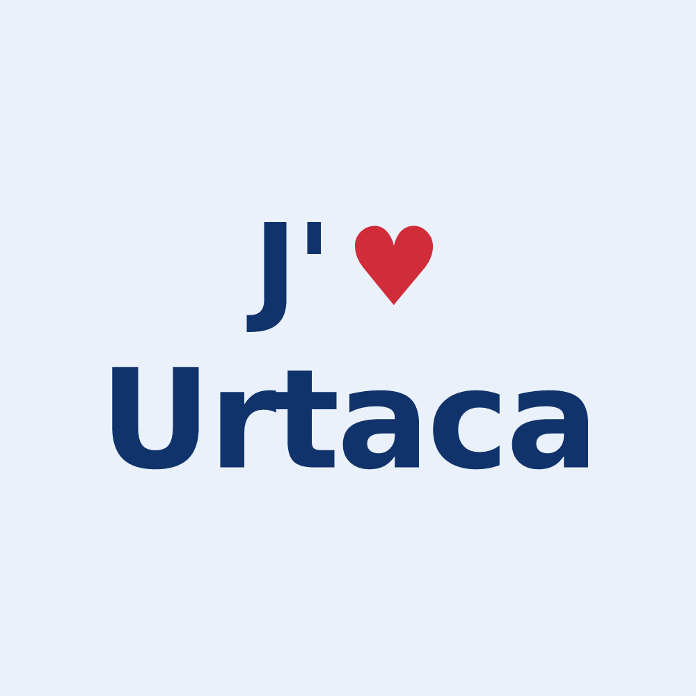 Sticker personnalisé Urtaca — design J'aime Urtaca