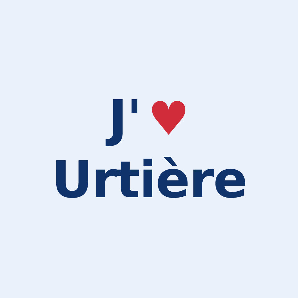 Sticker personnalisé Urtière — design J'aime Urtière