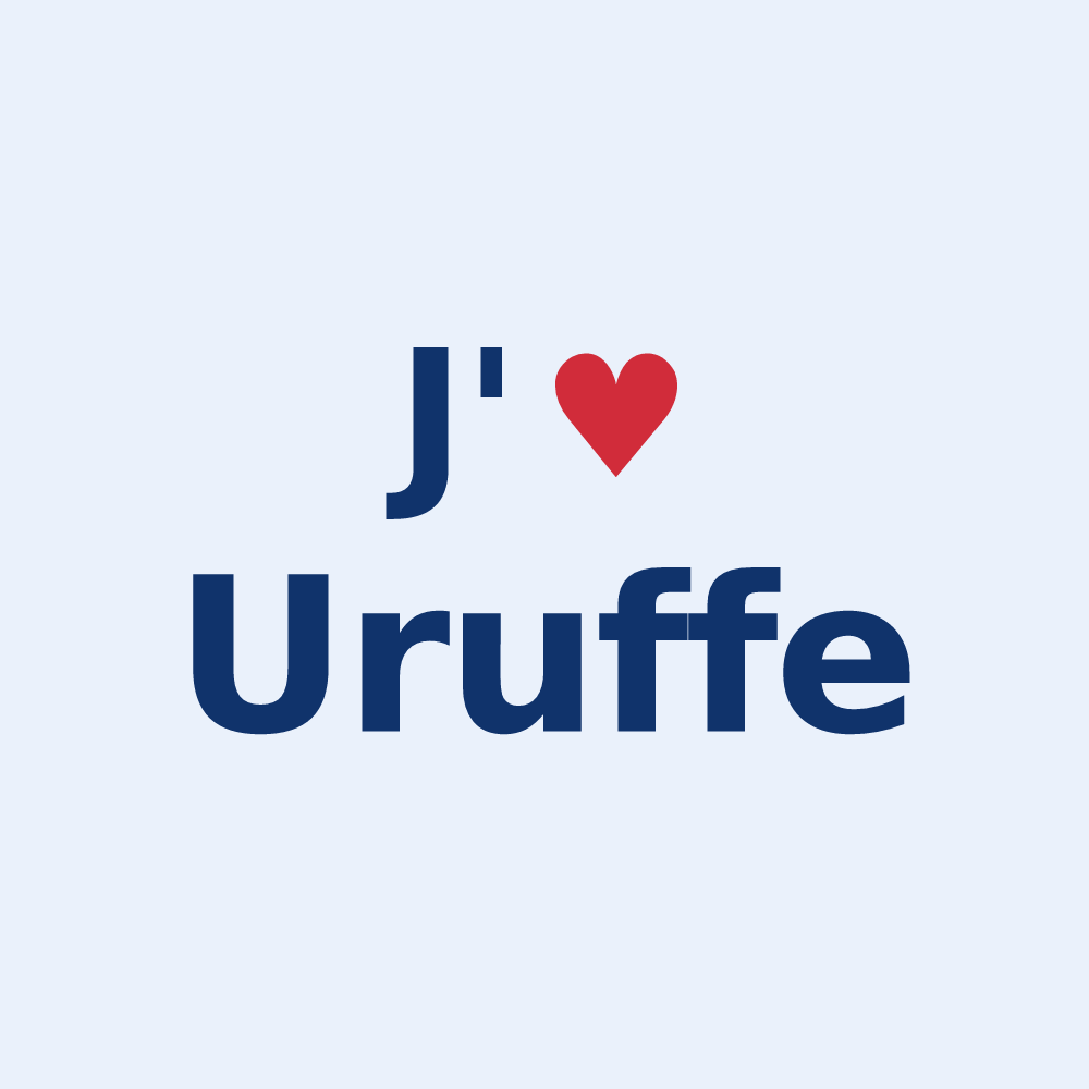 Sticker personnalisé Uruffe — design J'aime Uruffe