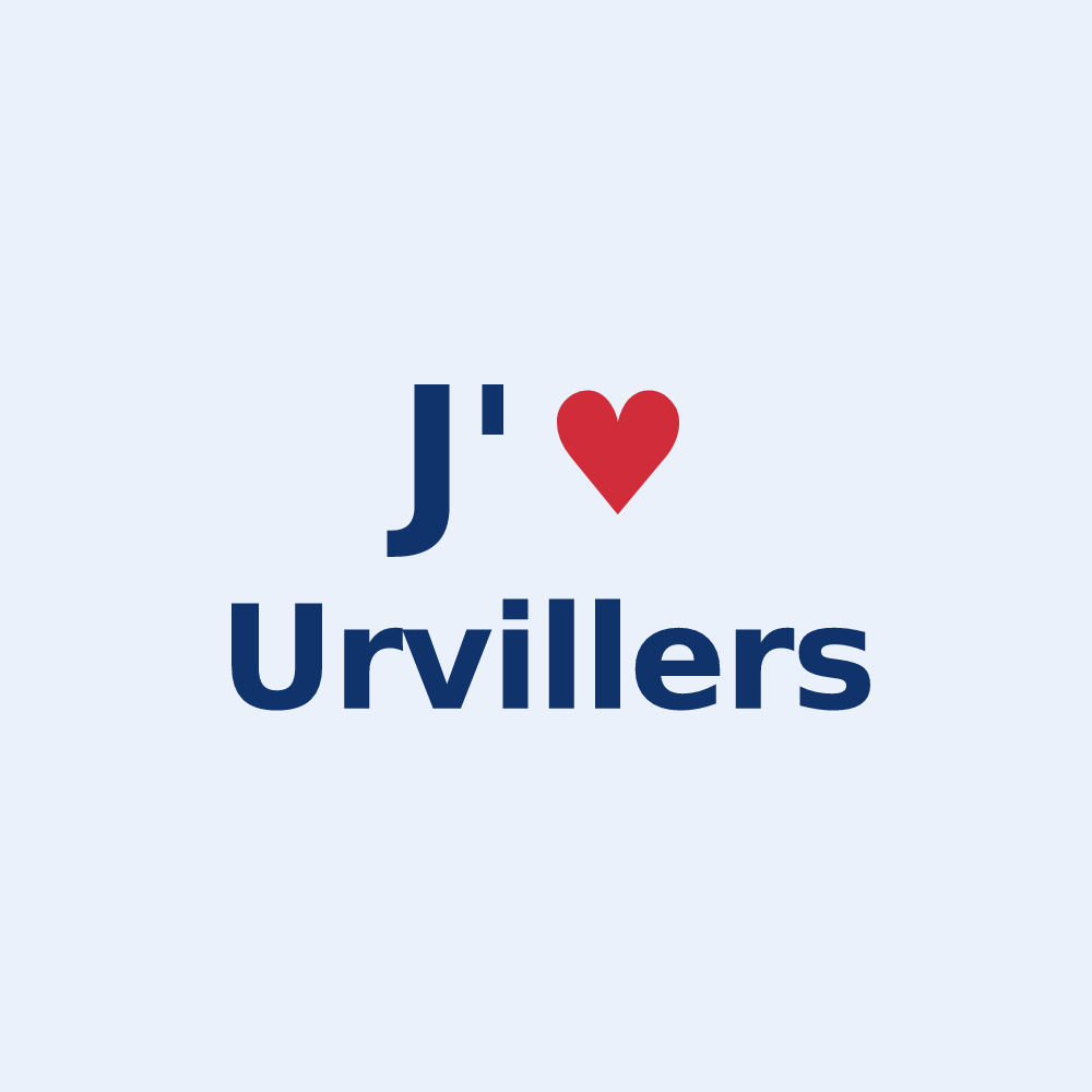 Sticker personnalisé Urvillers — design J'aime Urvillers