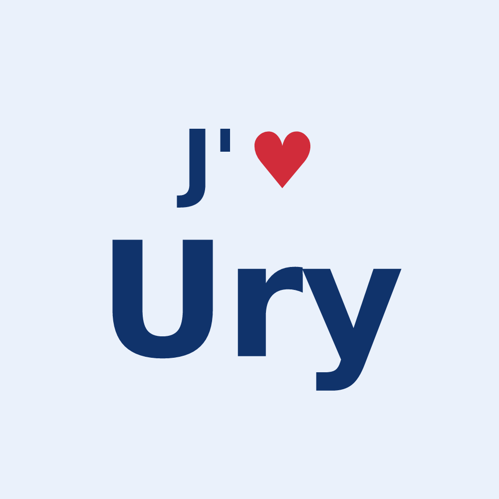 Sticker personnalisé Ury — design J'aime Ury