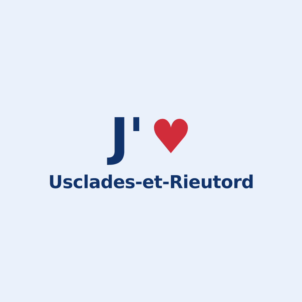 Sticker personnalisé Usclades-et-Rieutord — design J'aime Usclades-et-Rieutord