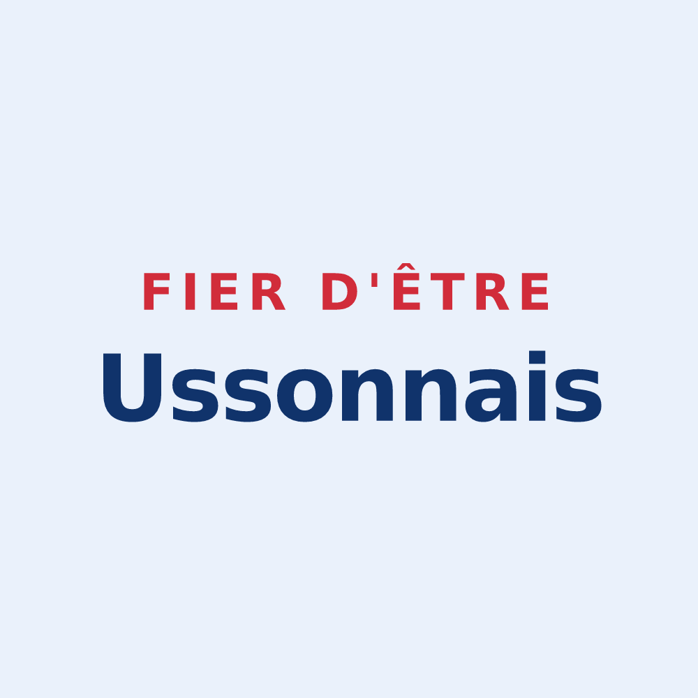 Sticker « Fier d'être Ussonnais » — design pour Usson-du-Poitou