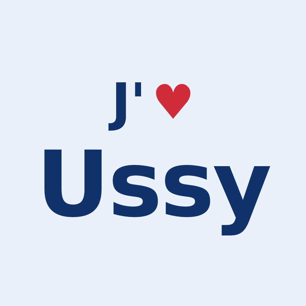 Sticker personnalisé Ussy — design J'aime Ussy