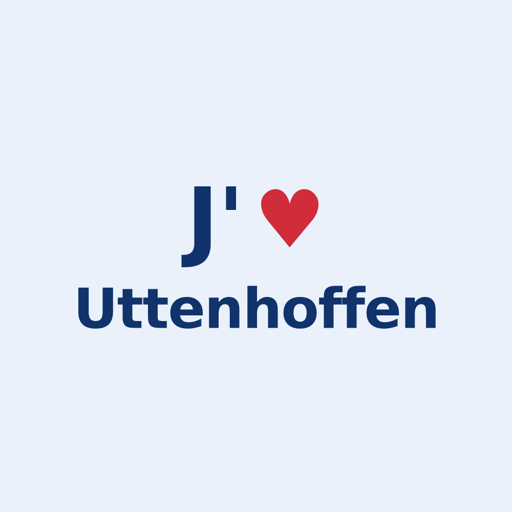Sticker personnalisé Uttenhoffen — design J'aime Uttenhoffen