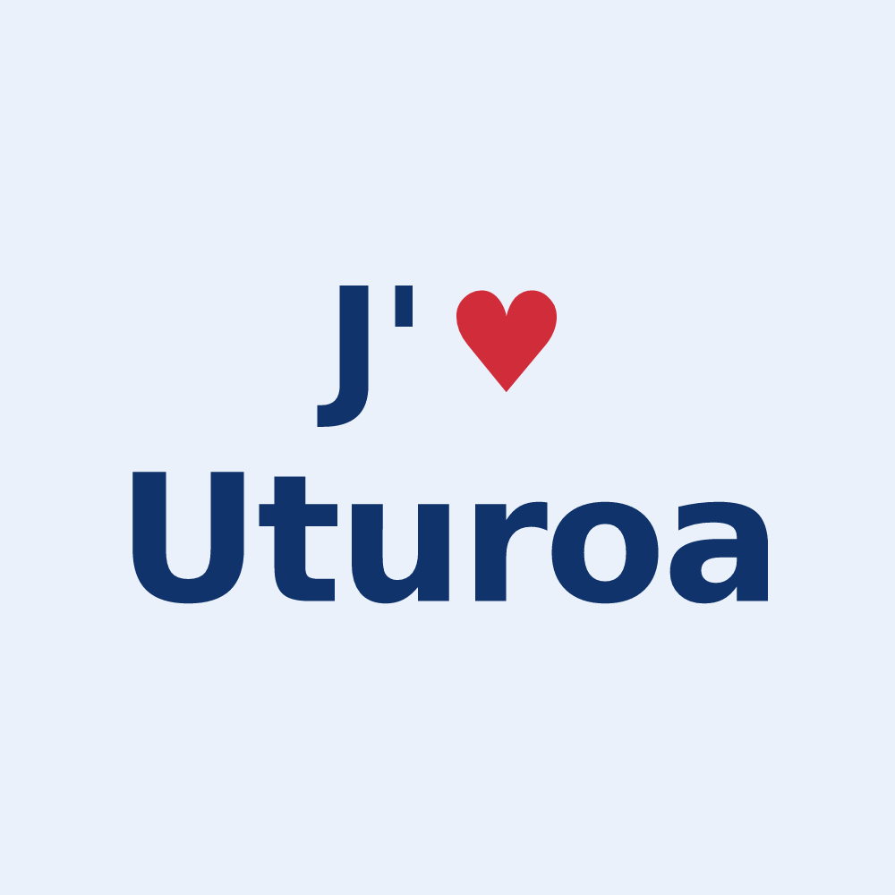 Sticker personnalisé Uturoa — design J'aime Uturoa