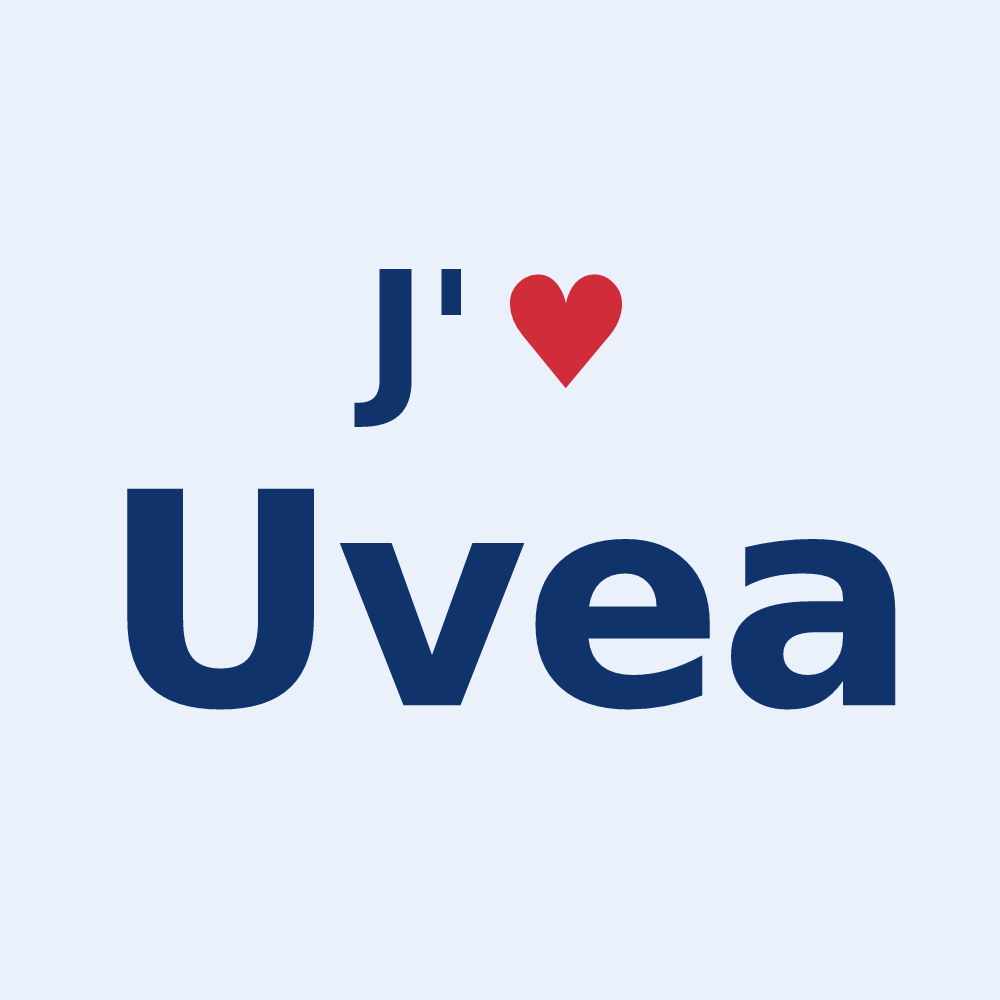 Sticker personnalisé Uvea — design J'aime Uvea