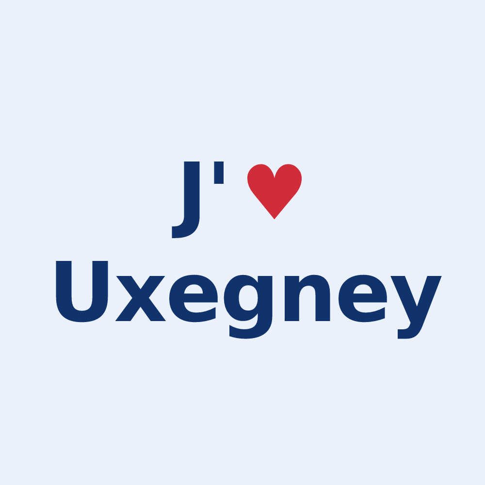 Sticker personnalisé Uxegney — design J'aime Uxegney