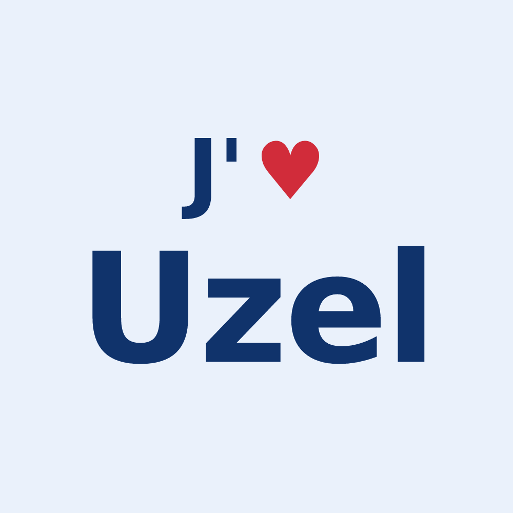 Sticker personnalisé Uzel — design J'aime Uzel