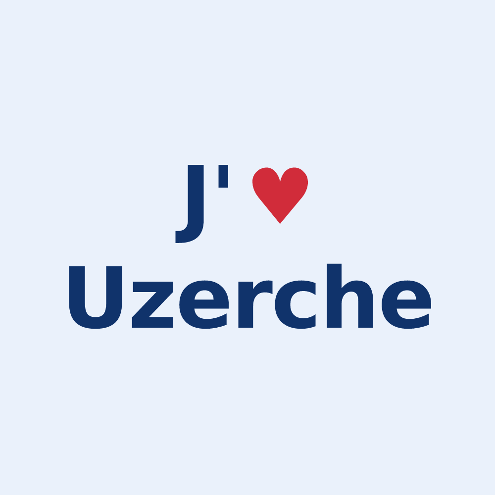 Sticker personnalisé Uzerche — design J'aime Uzerche