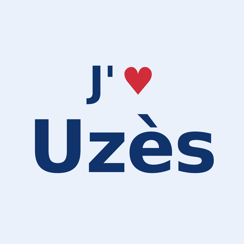 Sticker personnalisé Uzès — design J'aime Uzès