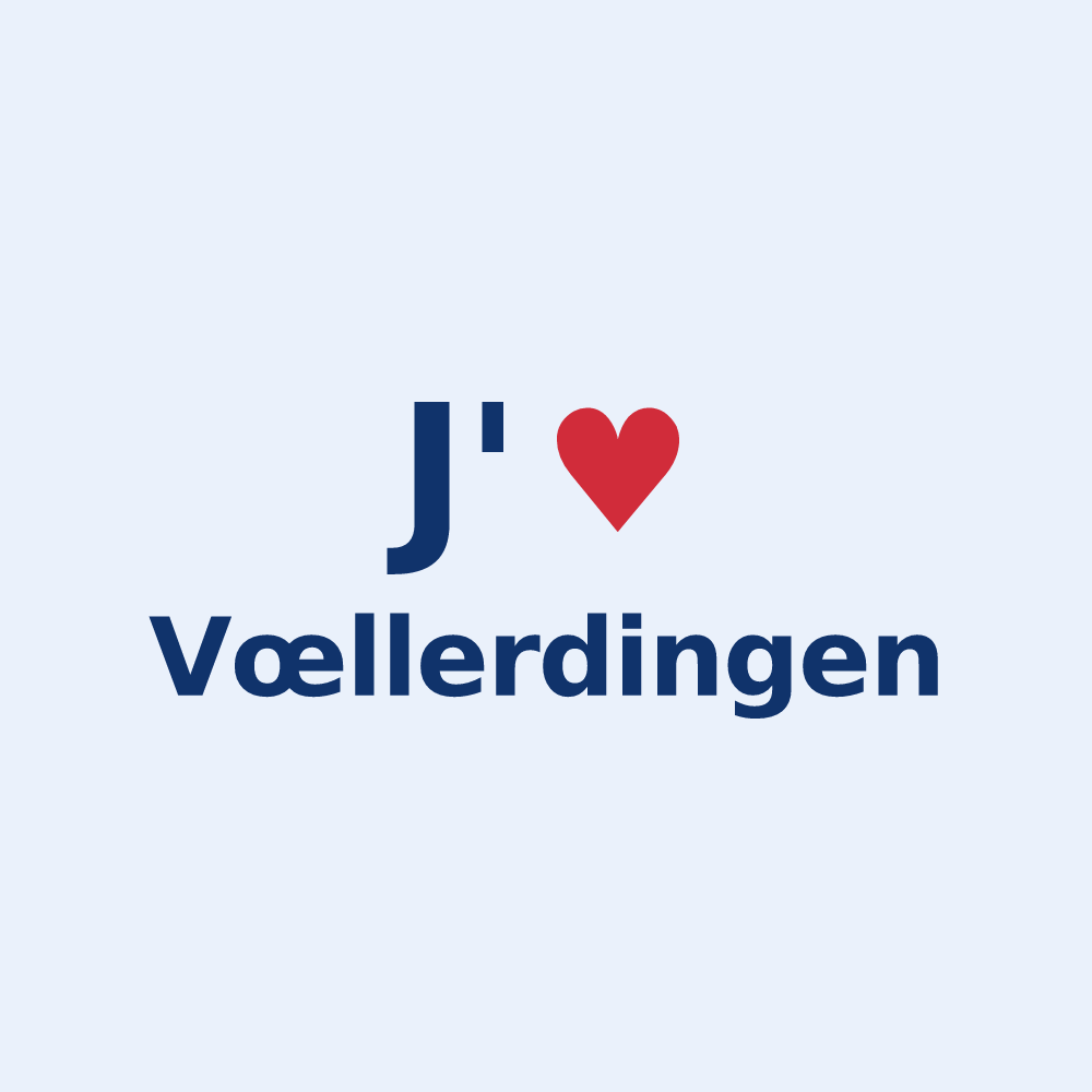 Sticker personnalisé Vœllerdingen — design J'aime Vœllerdingen