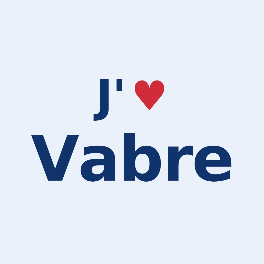 Sticker personnalisé Vabre — design J'aime Vabre