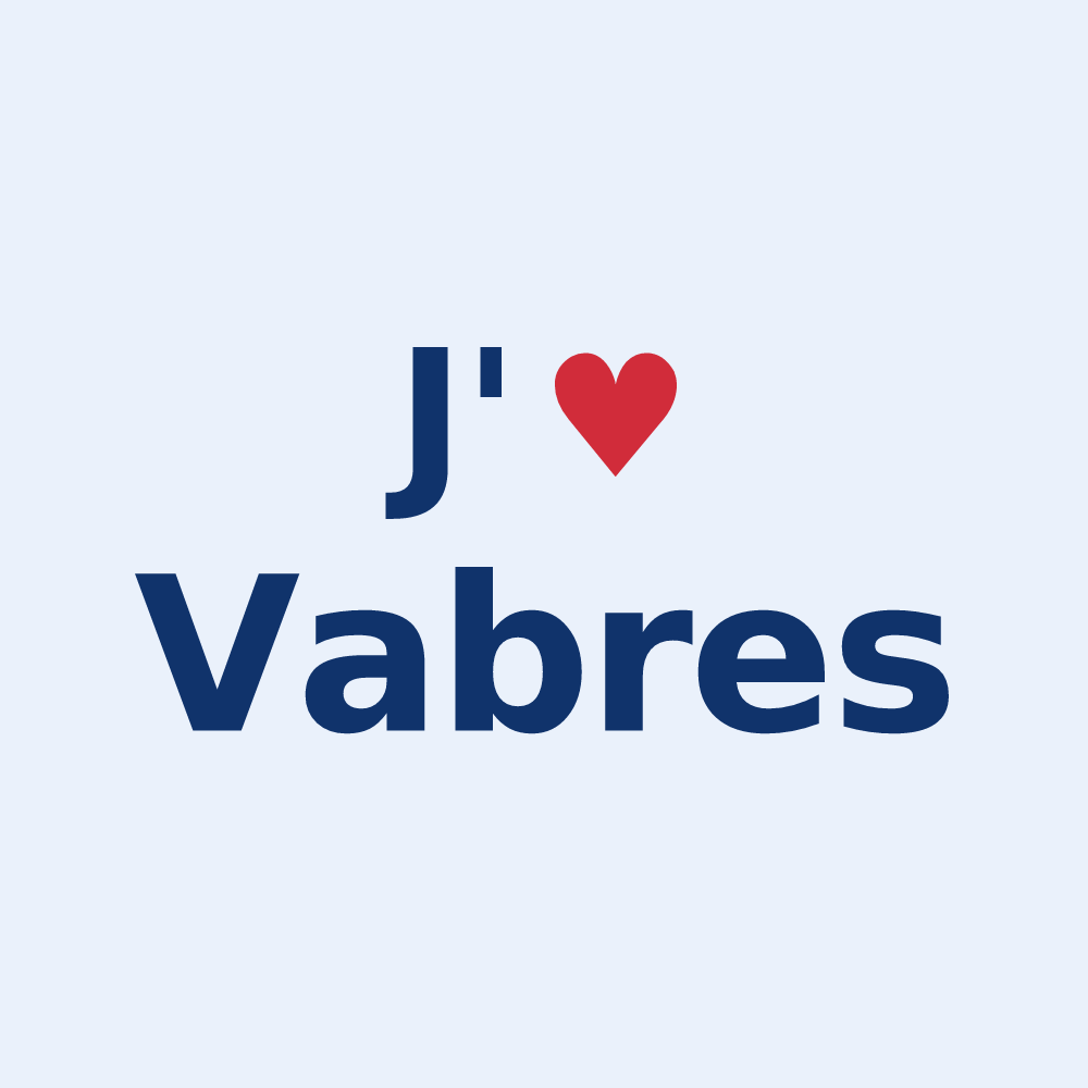 Sticker personnalisé Vabres — design J'aime Vabres