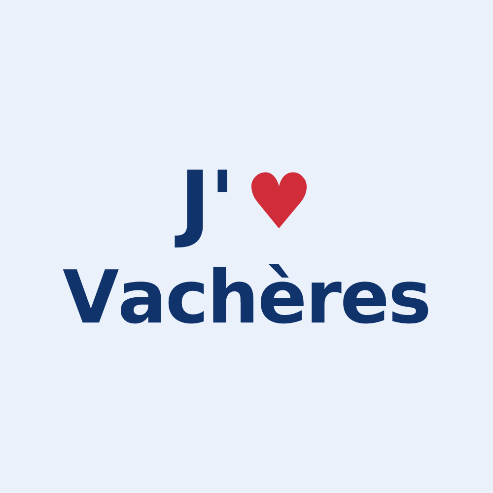 Sticker personnalisé Vachères — design « J'aime Vachères » imprimé sur le sticker