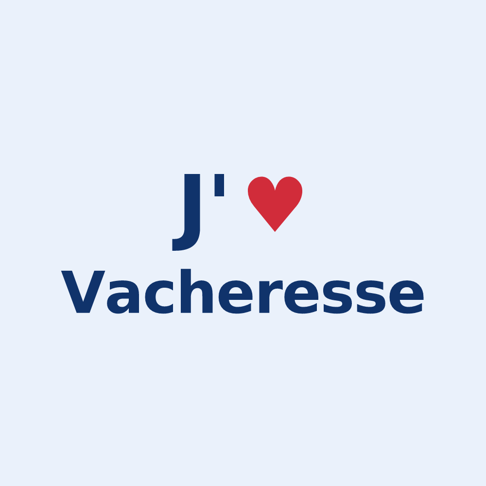 Sticker personnalisé Vacheresse — design J'aime Vacheresse