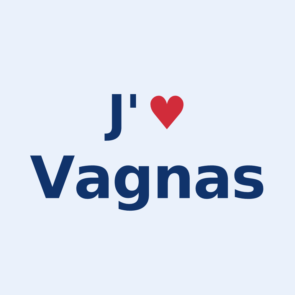 Sticker personnalisé Vagnas — design J'aime Vagnas