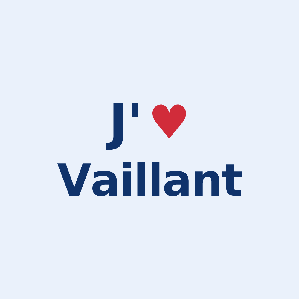 Sticker personnalisé Vaillant — design J'aime Vaillant
