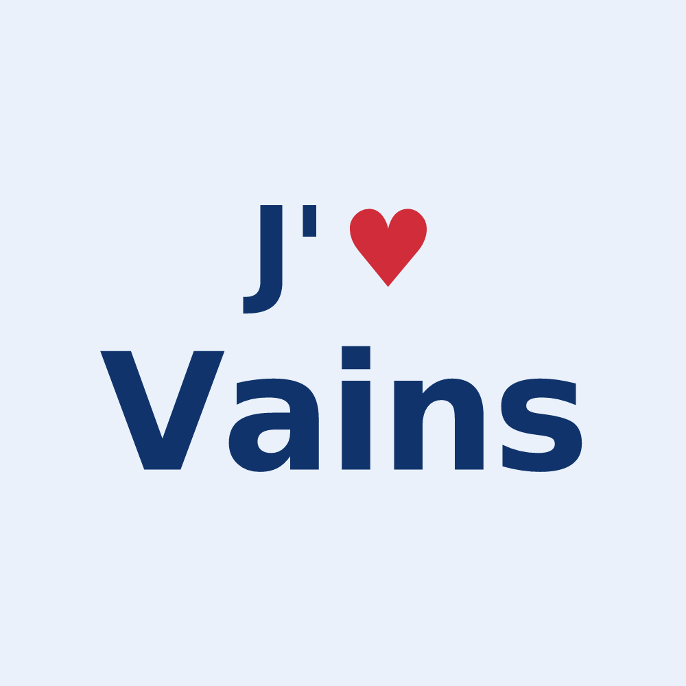 Sticker personnalisé Vains — design J'aime Vains