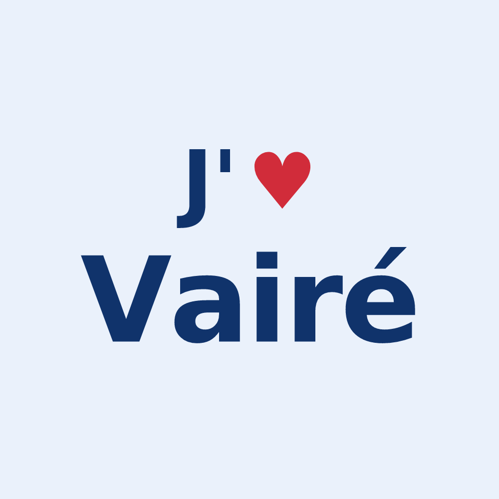 Sticker personnalisé Vairé — design J'aime Vairé