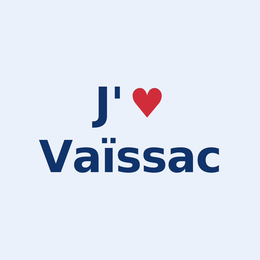 Sticker personnalisé Vaïssac — design J'aime Vaïssac