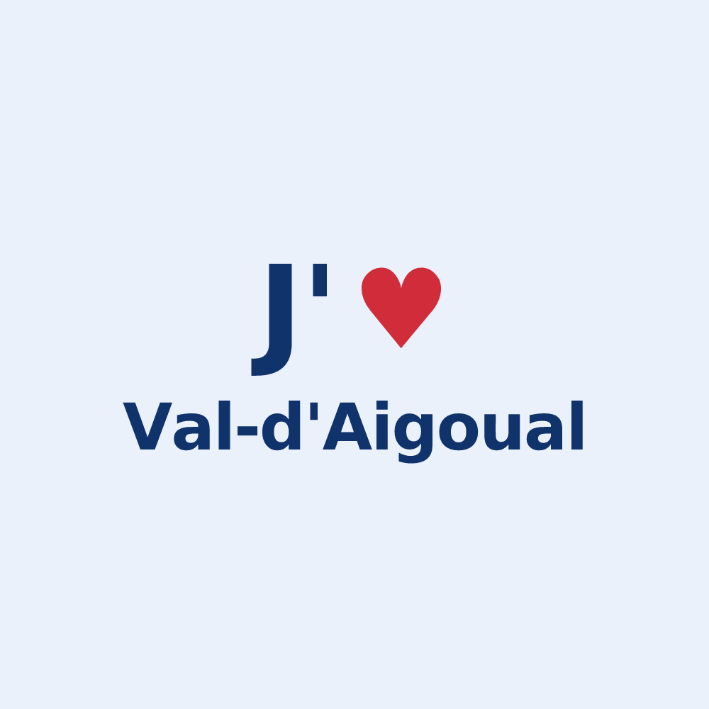 Sticker personnalisé Val-d'Aigoual — design J'aime Val-d'Aigoual